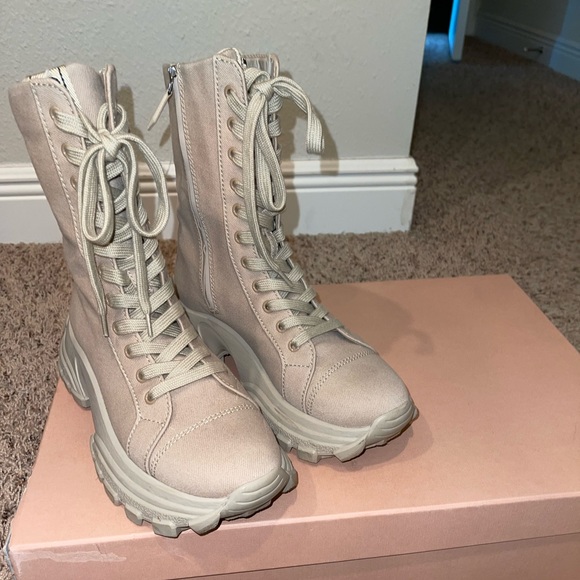Miu Miu khaki combat boots - Picture 2 of 5